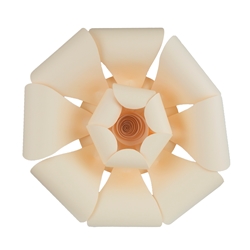 Mega Crafts - 16" Paper Craft Pedal Flower - Ivory